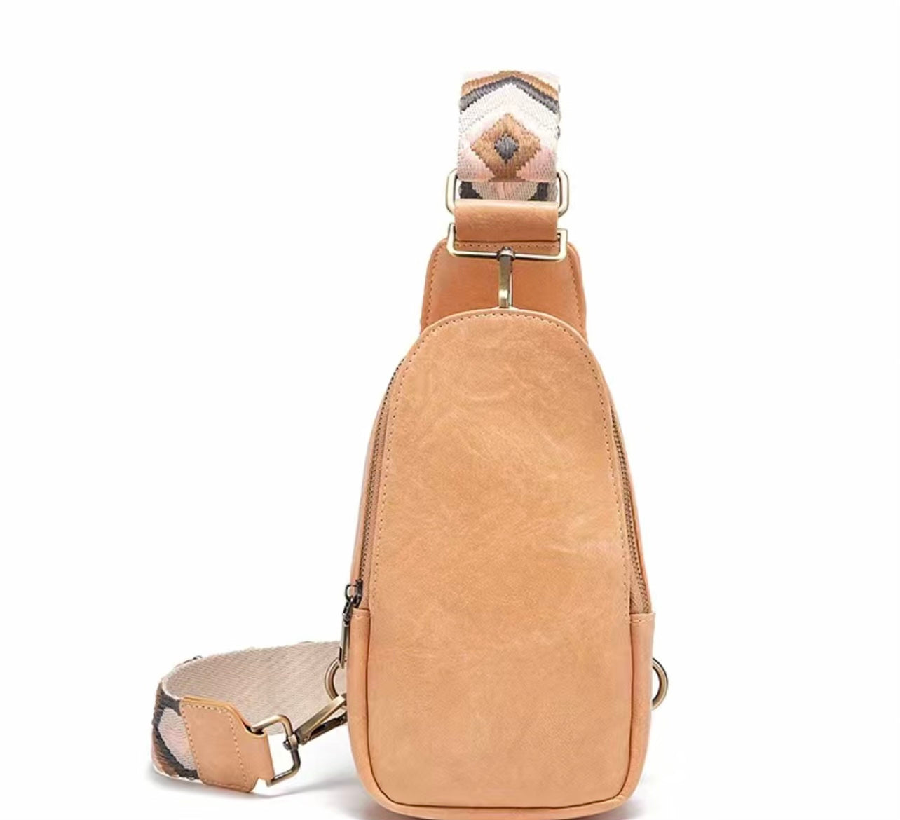 Camel Ella Vintage Sling Bag W/ Aztec Strap